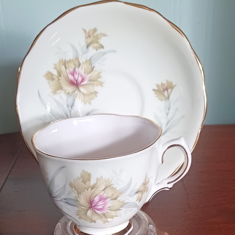 Vintage English Colclough Bone China Tea Cup & Saucer
